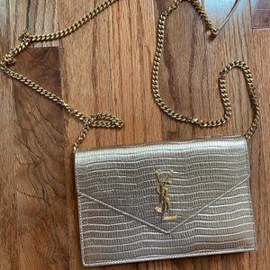 Yves Saint Laurent Medium Gold Envelope Chain Bag